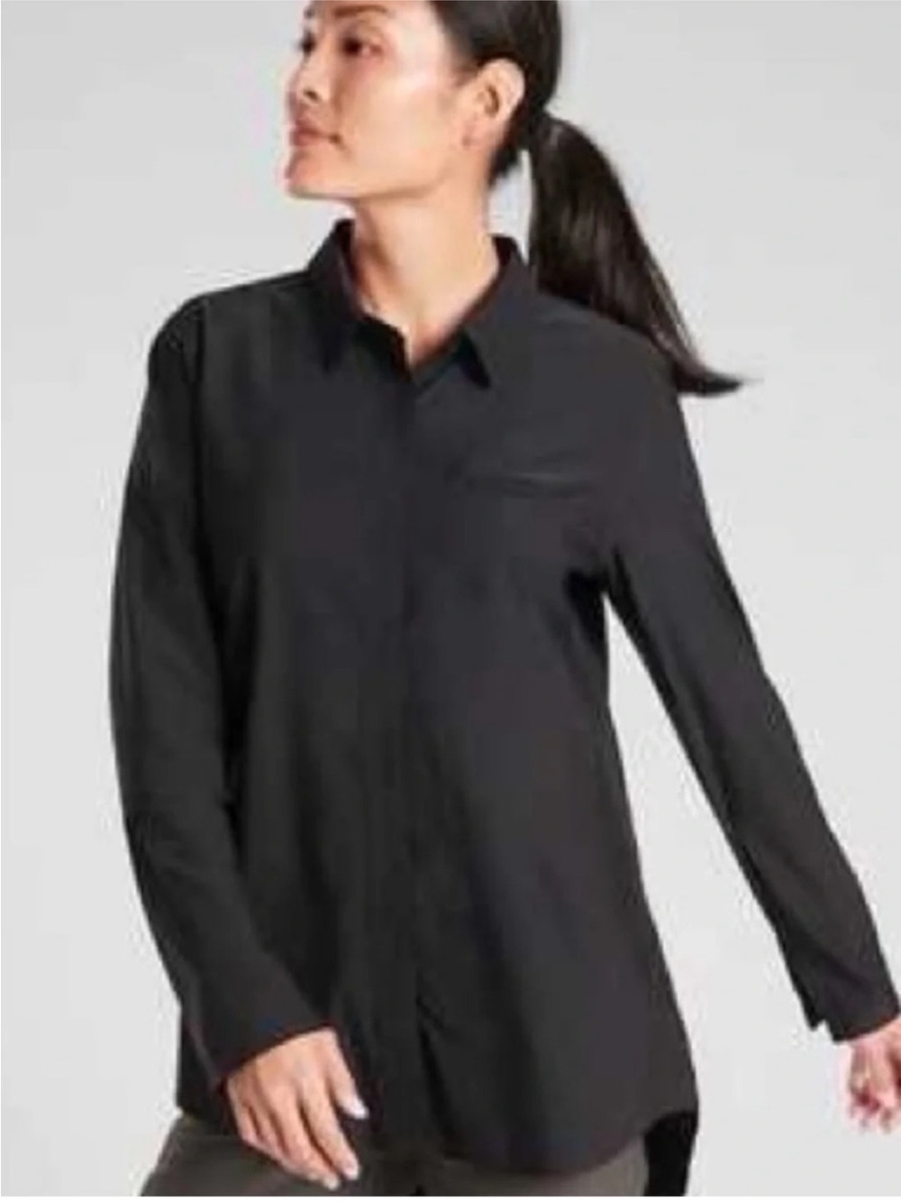 Athleta Urbanite Button Down Top Size Large